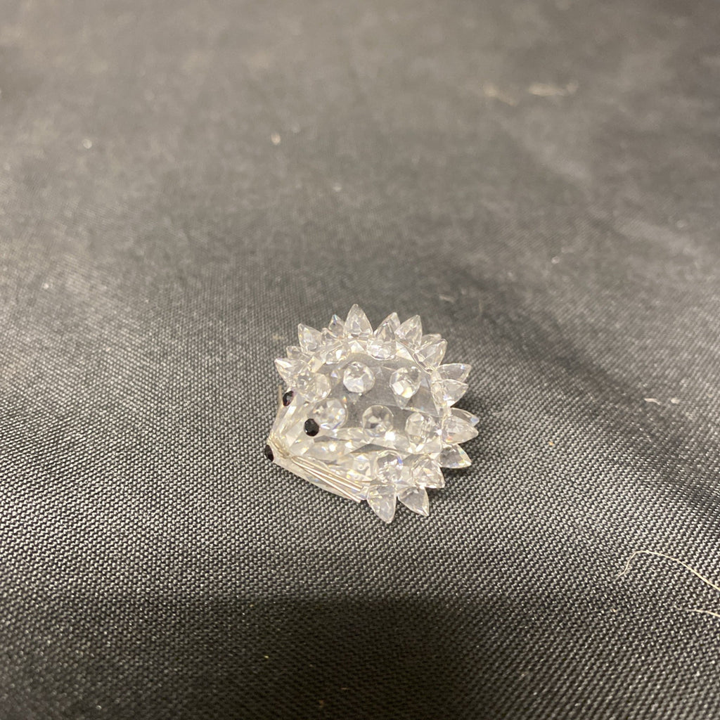 Swarovski Silver Crystal Hedgehog with Silver Whiskers 2cm Boxed -(1606)