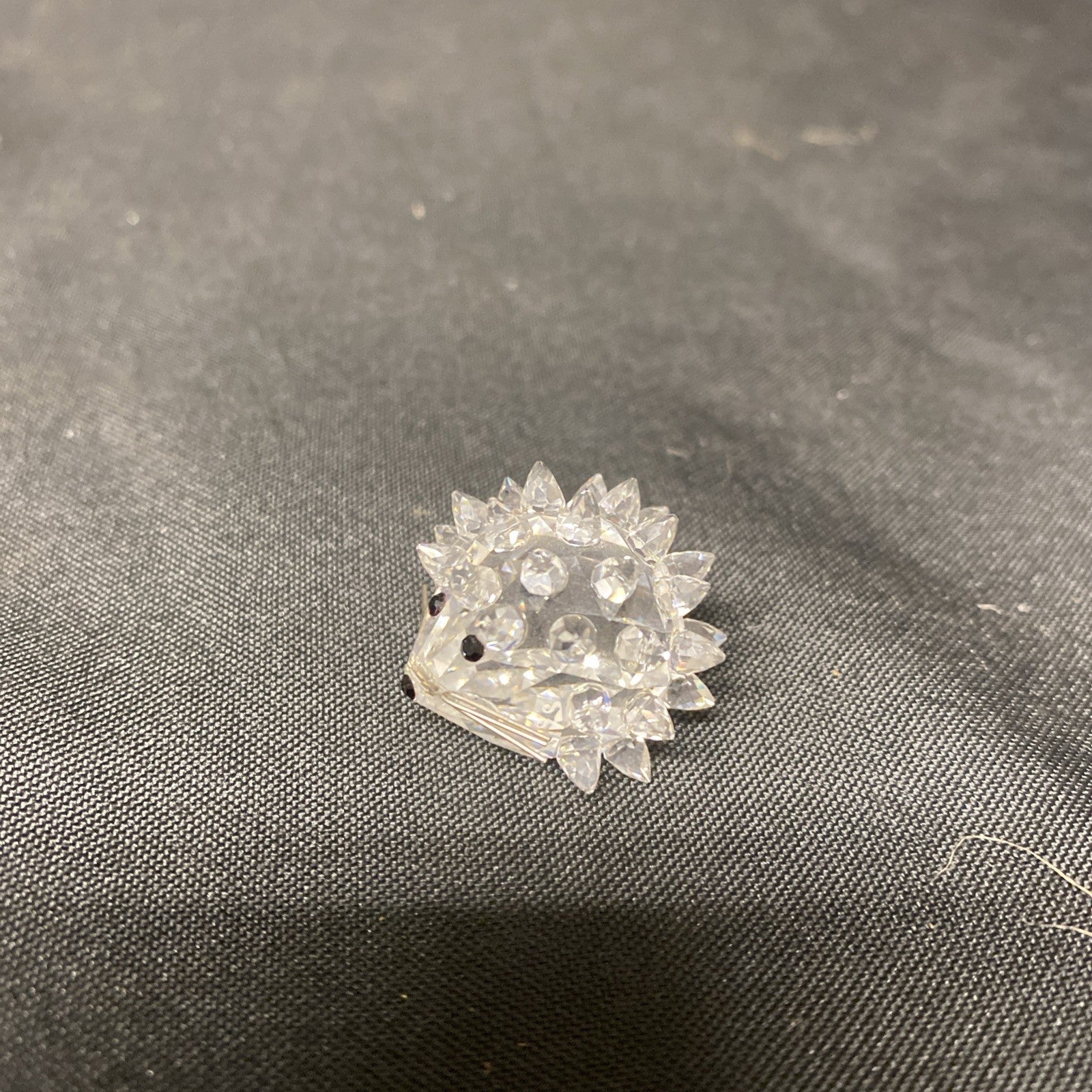 Swarovski Silver Crystal Hedgehog with Silver Whiskers 2cm Boxed -(1606)