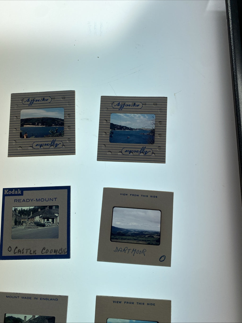 1960's Diatex 35mm Slide storage box 100 spaces + 63 scenic slides - 5493