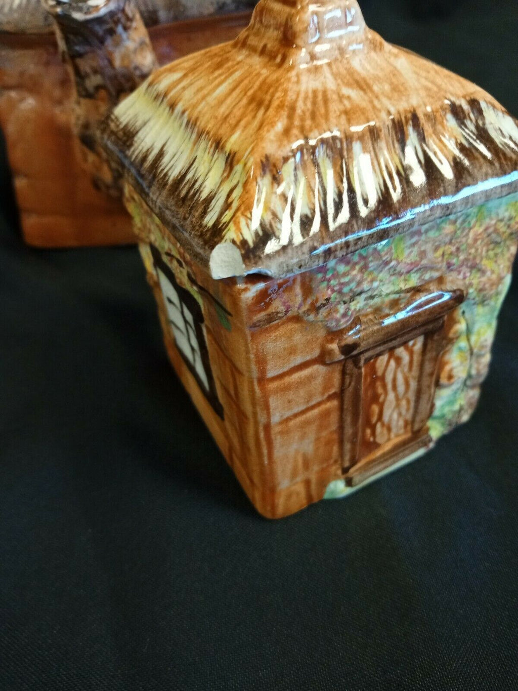 Price Kensington Ye Olde Cottage Teapot, Egg cups, Creamer, Sugar pot - (7901)