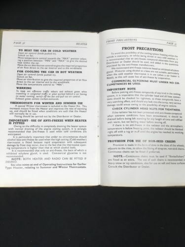 The Rootes Hillman Minx Mark IV Owner's Handbook 1951 ORIGINAL - (2863)