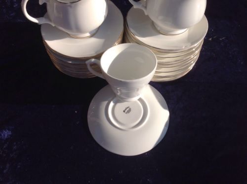 Mayfair Bone China - 22 Saucers , 1 Cup , 2 Milk Jugs 3 Plates Used  - (126)