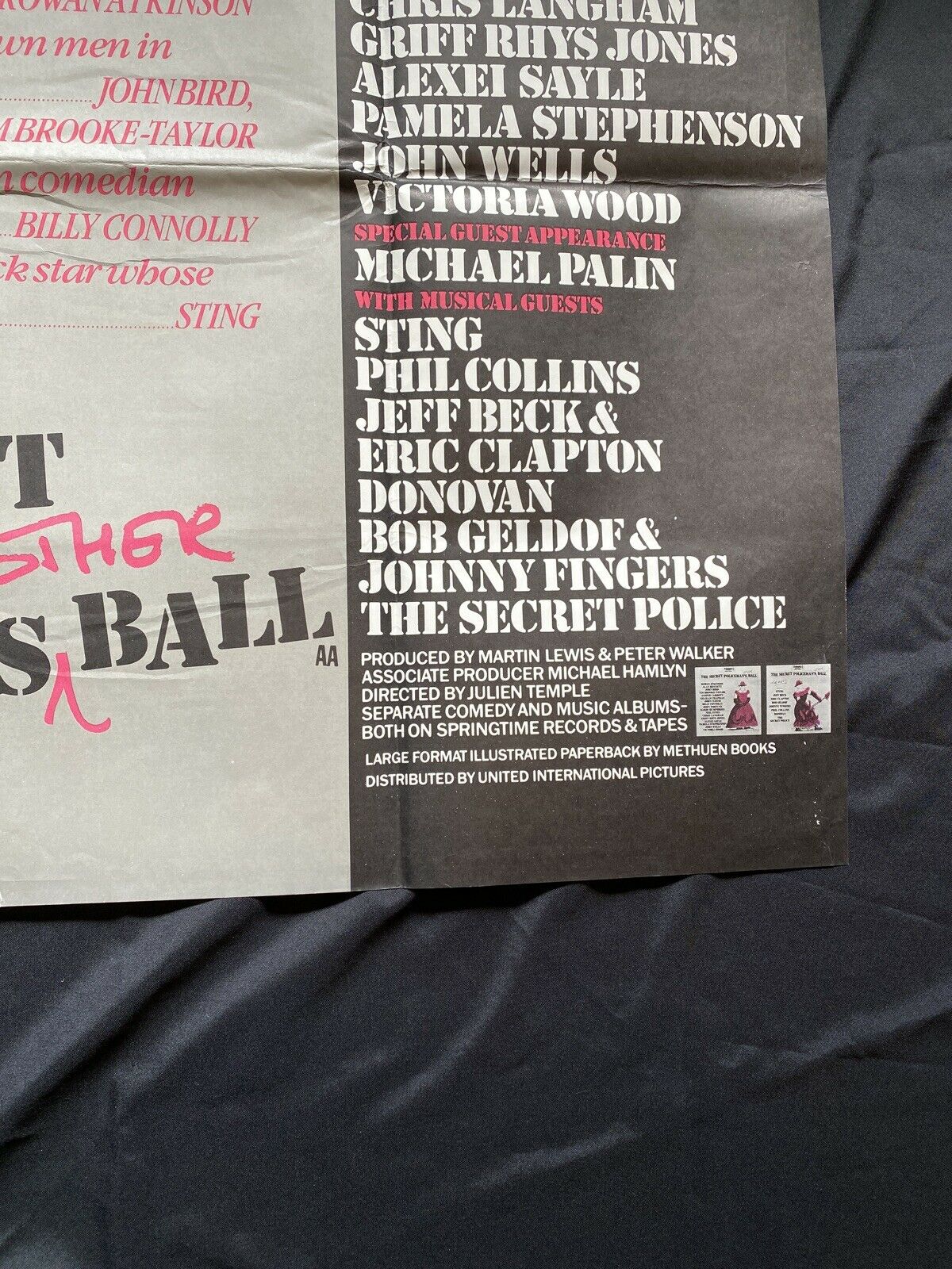ORIGINAL UK QUAD POSTER - The Secret Policeman's Other Ball 1982 30 x40" (6589)