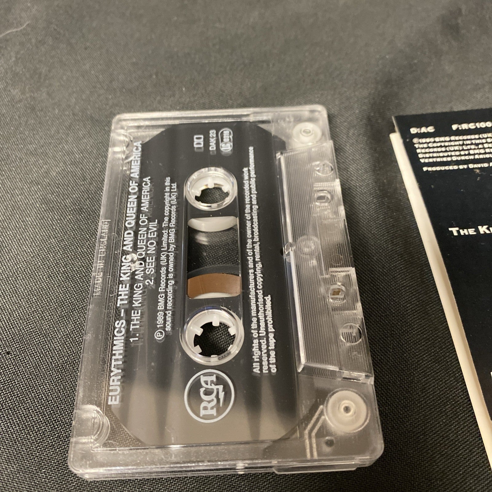 Eurythmics The King and Queen of America Music Cassette Tape 1990 - (1395)