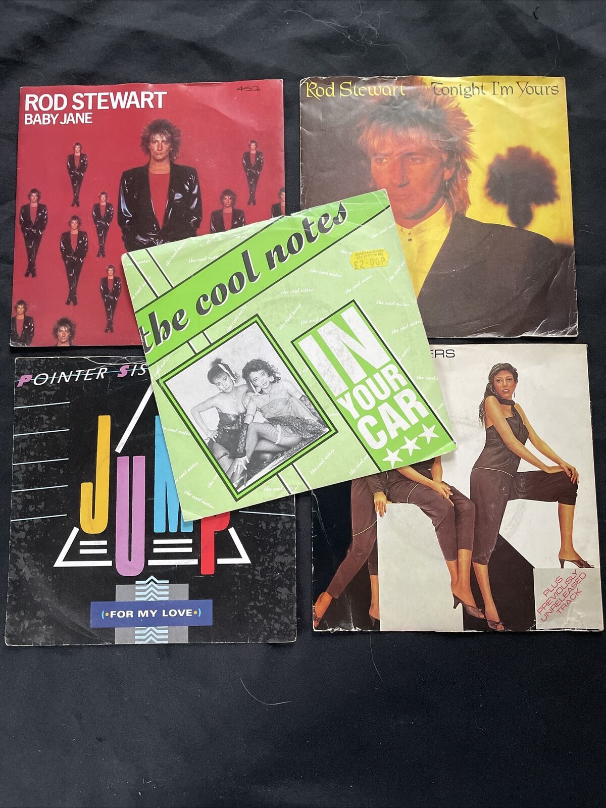 Vinyl Records 7" Singles 5 x 1980's The Cool Notes, Rod Stewart, Pointer - 9400