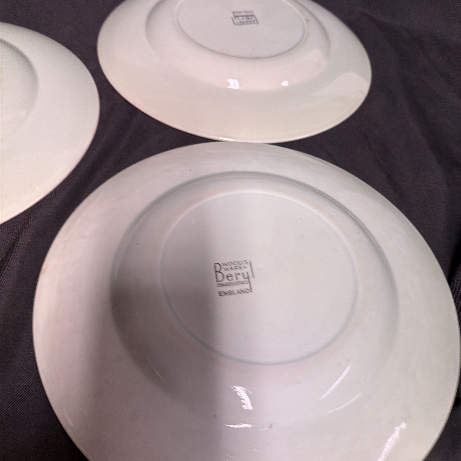 Wood's Ware Beryl Utility Green 5 x Dinner Plate 25cm Diameter- (1933) 