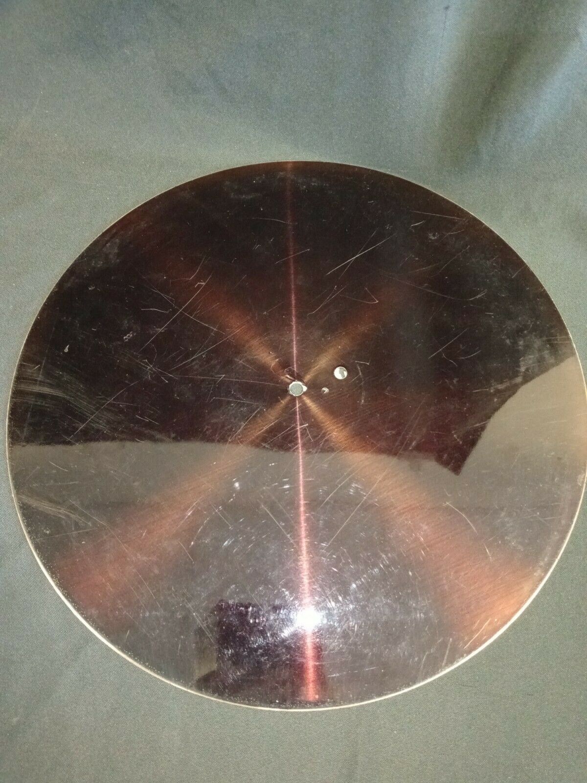 Zinc Acid Dip Record one sided Antique- 12" Very rare item - (7696)