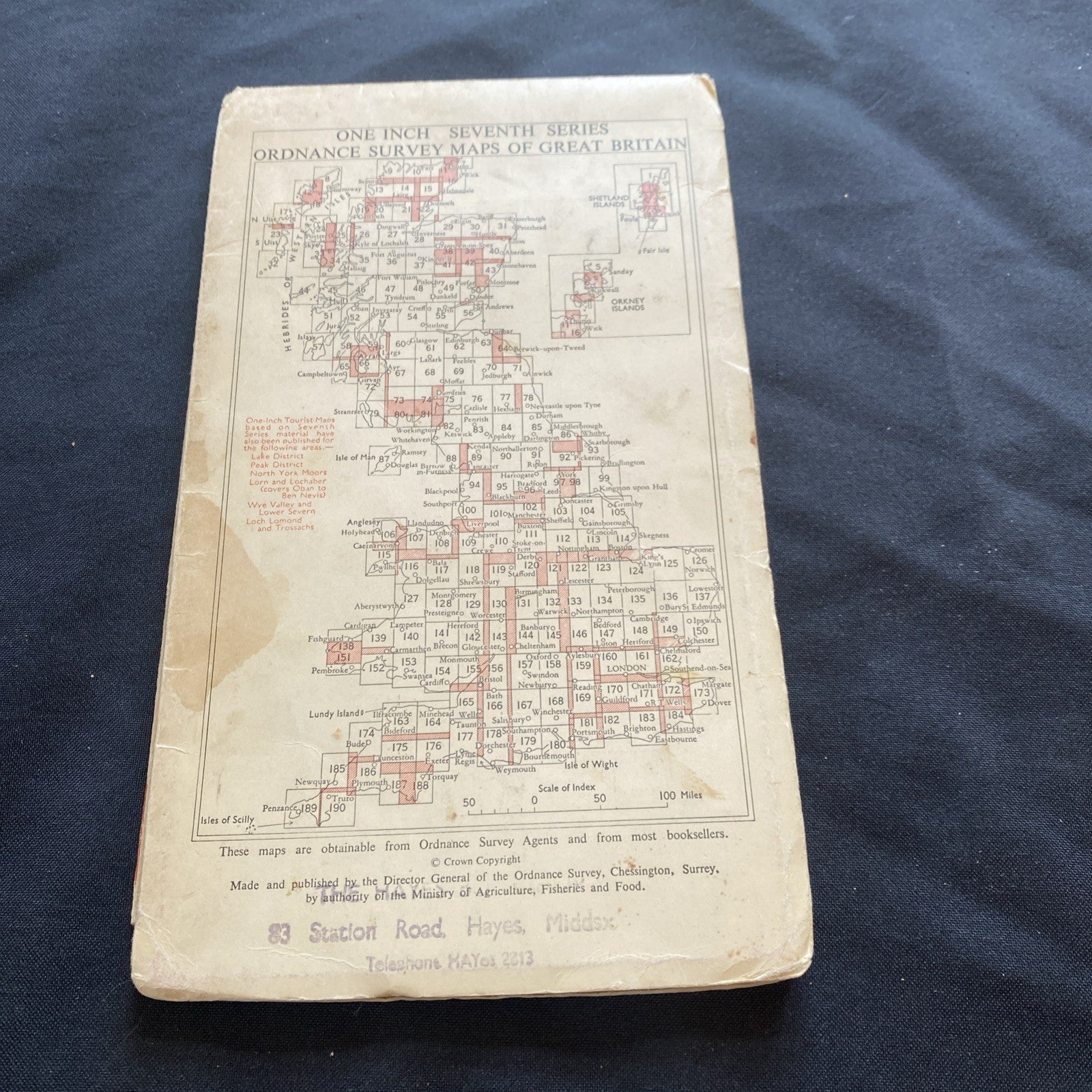 Oxford & Newbury Ordnance Survey One Inch Map Published 1959 #158 (1288)