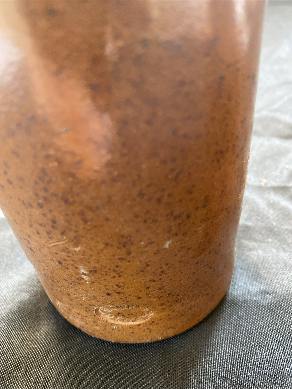 Pair of Salt Glaze Stoneware Bottles Bourne Denby Antique Home Décor - (1005)