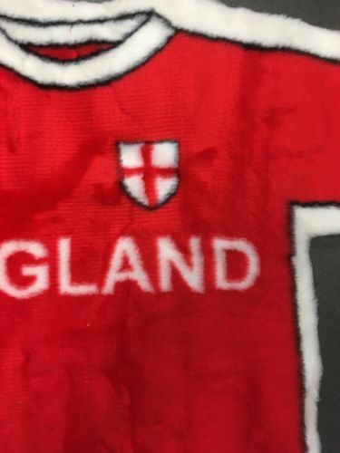 ENGLAND Football Red Shirt Faux Fur Rug - Washable perfect man cave gift -(2620)