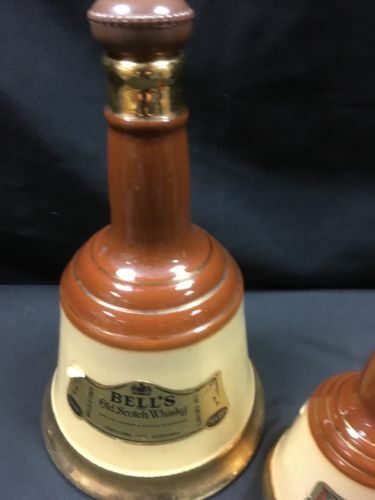 WADE Bell's Scotch Whisky Bell decanters - 1 x 26.5ozs + 1 x 18.75cl - (2786)