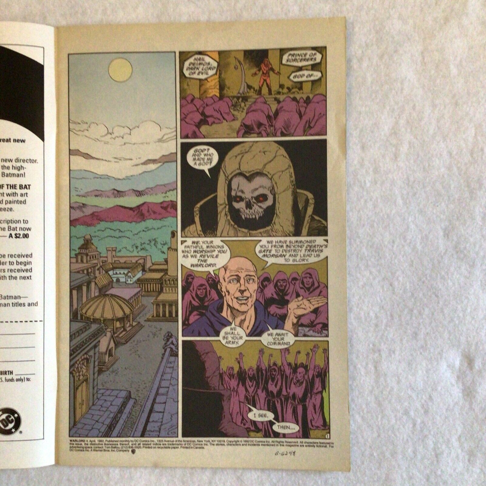 COMIC - DC Comics The WARLORD - Enter the lost world... - Apr 1992- (8853)