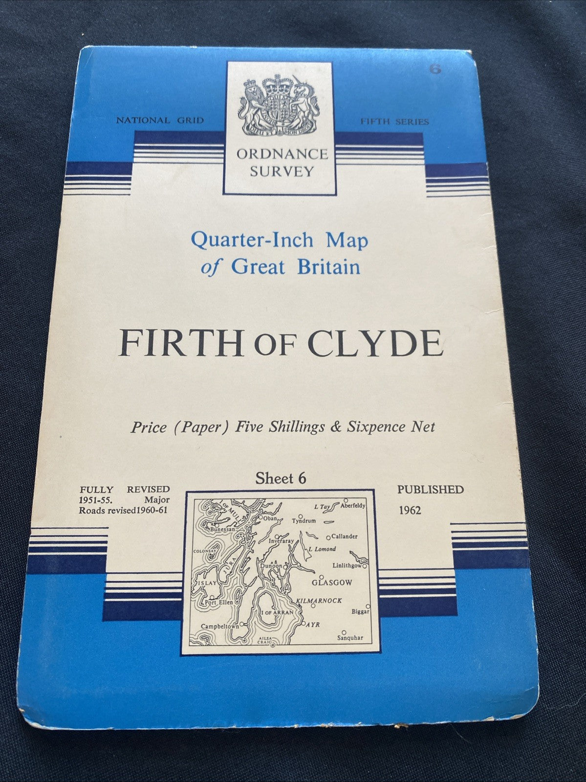 Firth of Clyde Ordnance Survey Quarter Inch Map Published 1962 #6 (1310)
