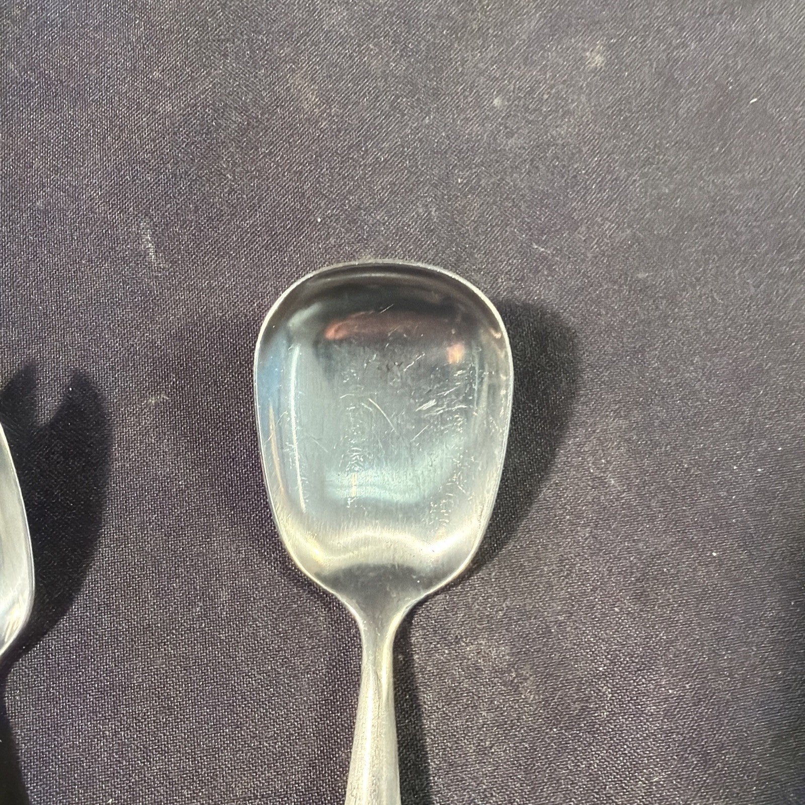 Vintage Teak Handled Pair Salad Servers Spoon and Spork - (2055)