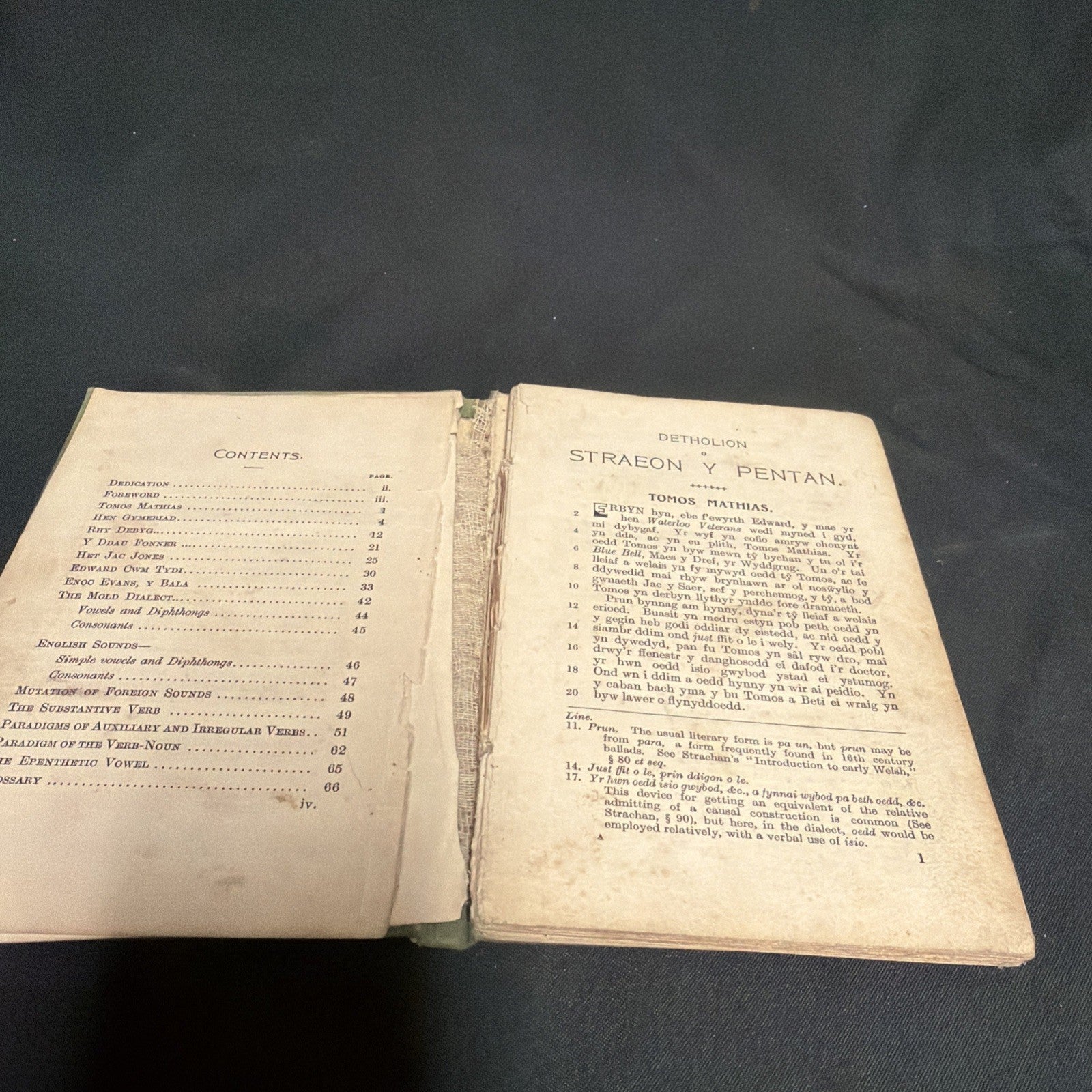 Detholion Straeon Y Pentan, Daniel Owen - Welsh Language book - (1901)