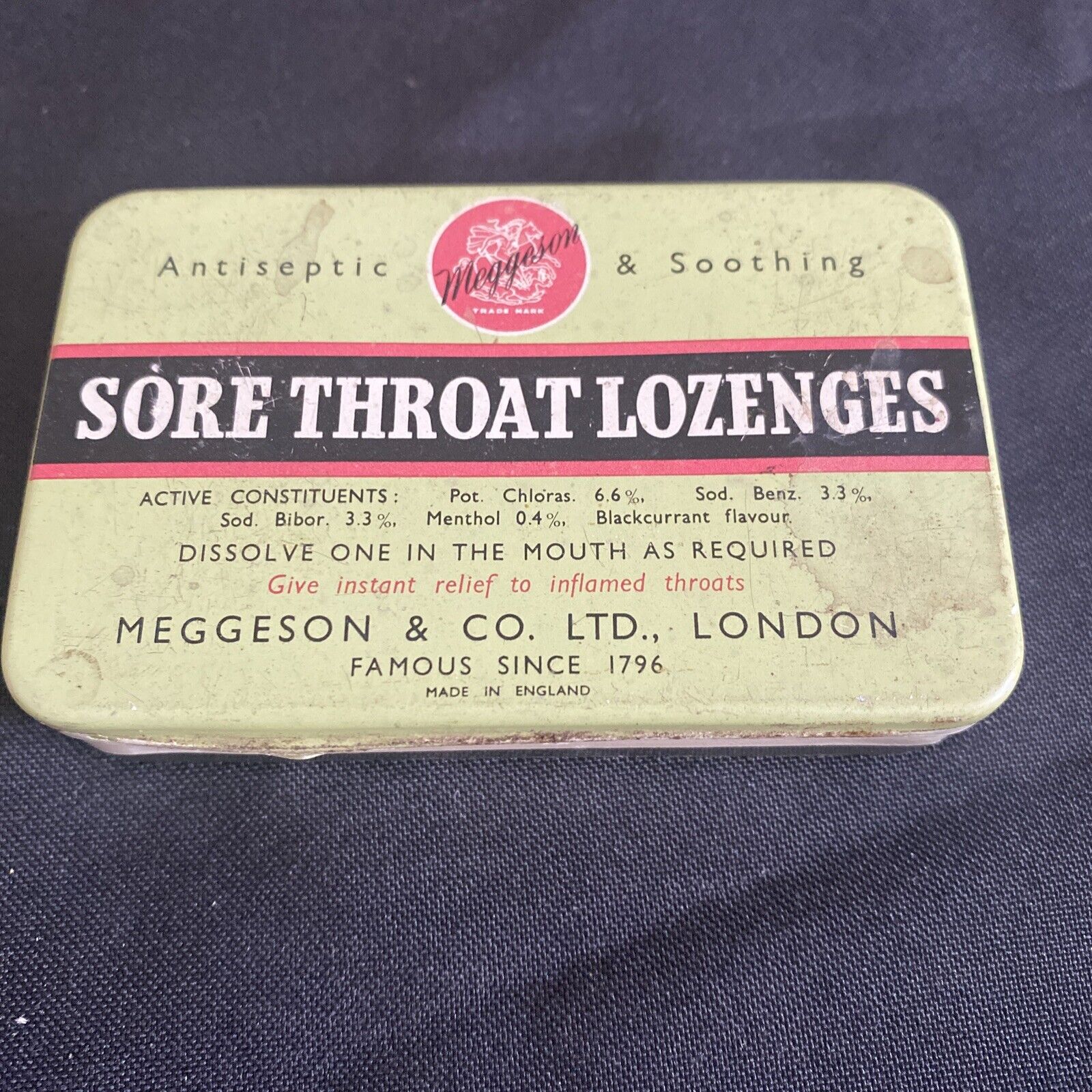 Antique Pharmacy Apothecary Unopened Meggeson Lozenges - (9624)