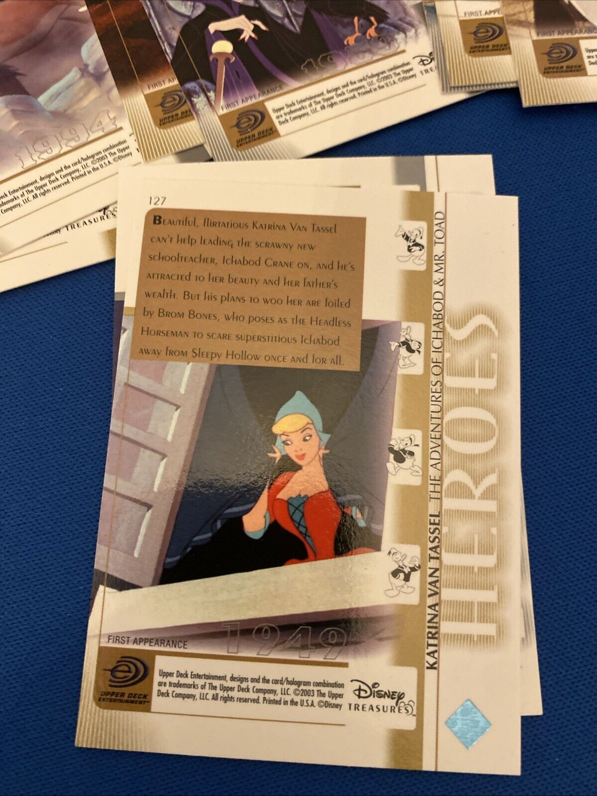 Upper Deck 2003 Disney Treasures Series Villians/Heroes x11 Trading Cards (5749)