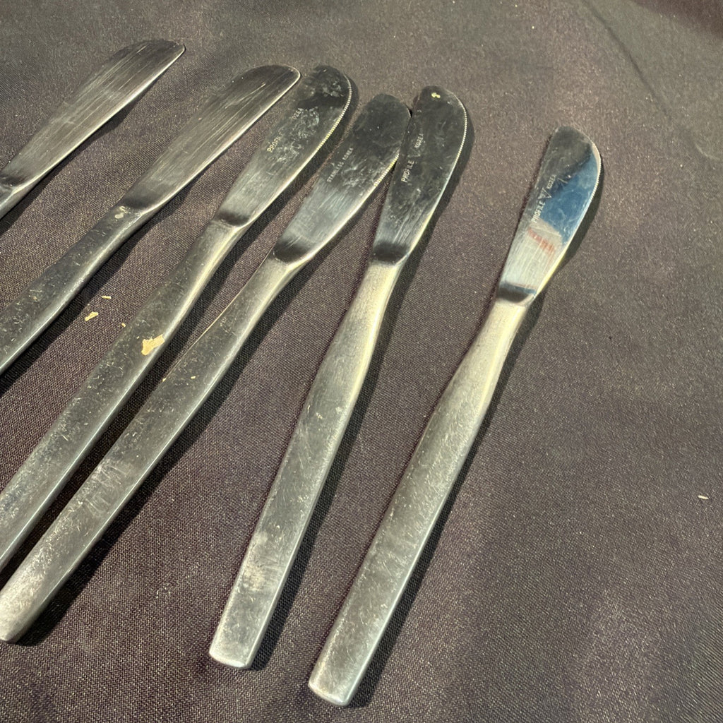 Vintage Viners Profile Korea Cutlery Dinner Knives x 6 - (2030)