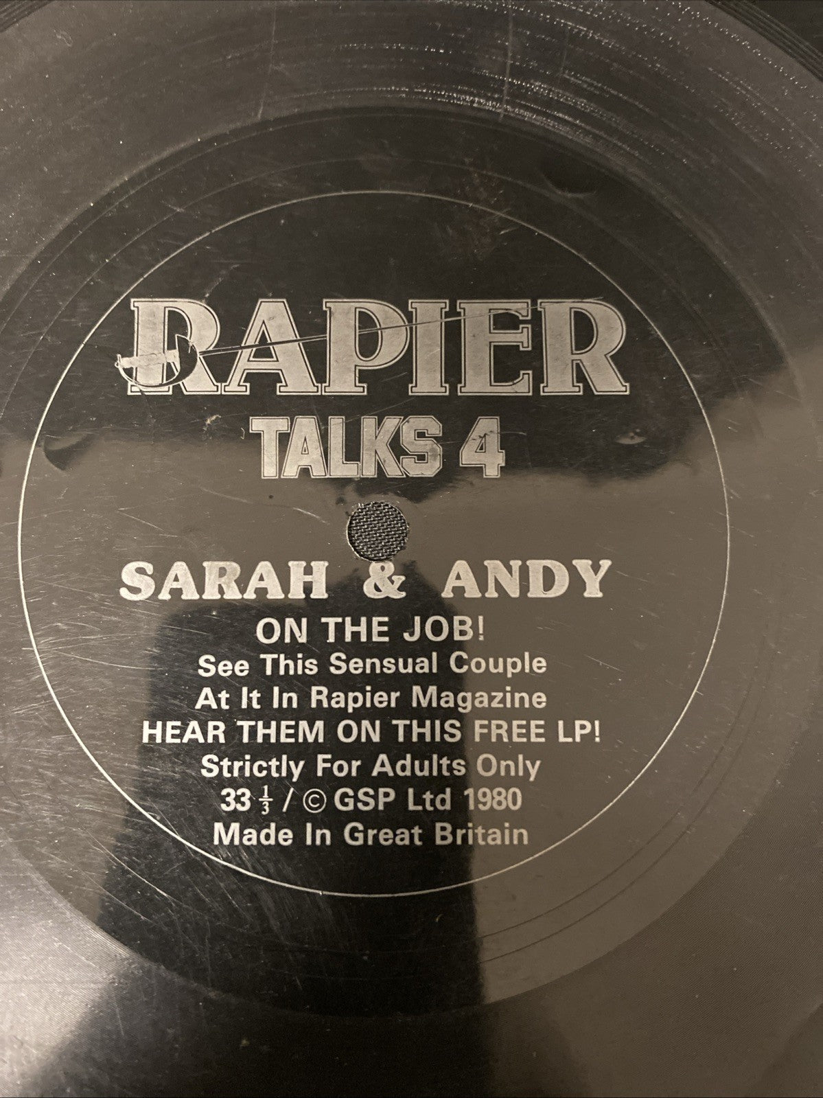 VINYL RECORD - Flexi Disc Rapier Adult Magazine Sarah & Andy on the Job - (1446)