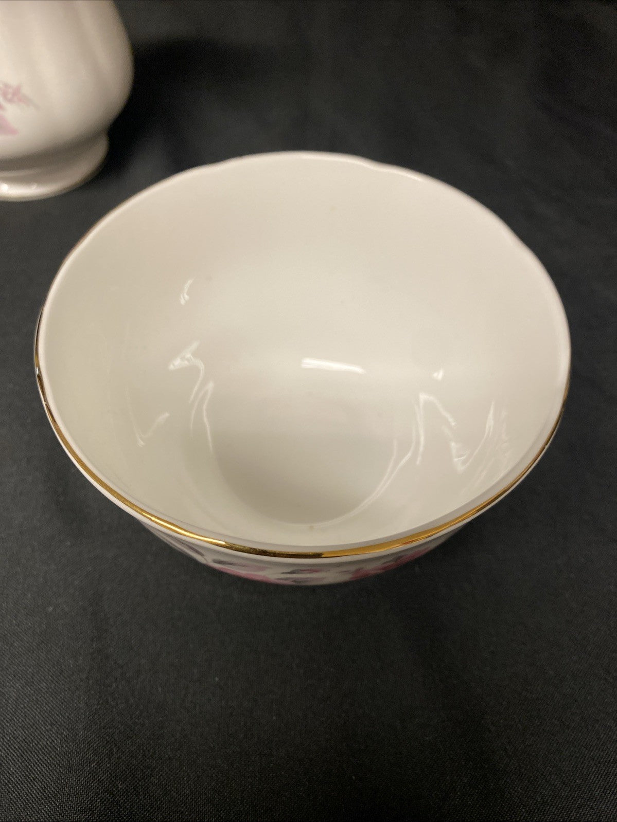 Duchess Fine China Pink Rose Sugar Bowl and Milk Creamer  - (1591)