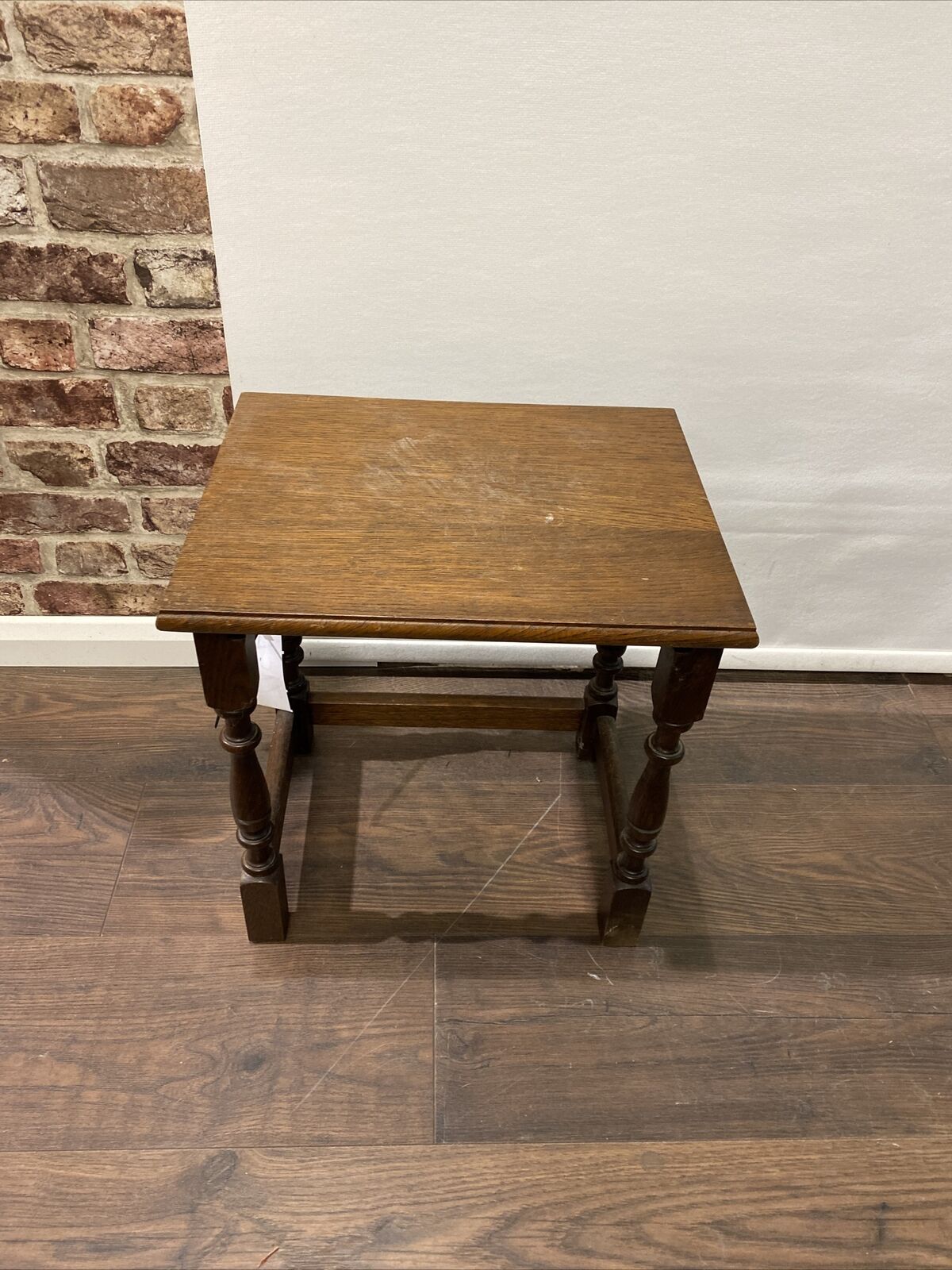 Antique Small Oak Table /  Stool 42cm High (7372)