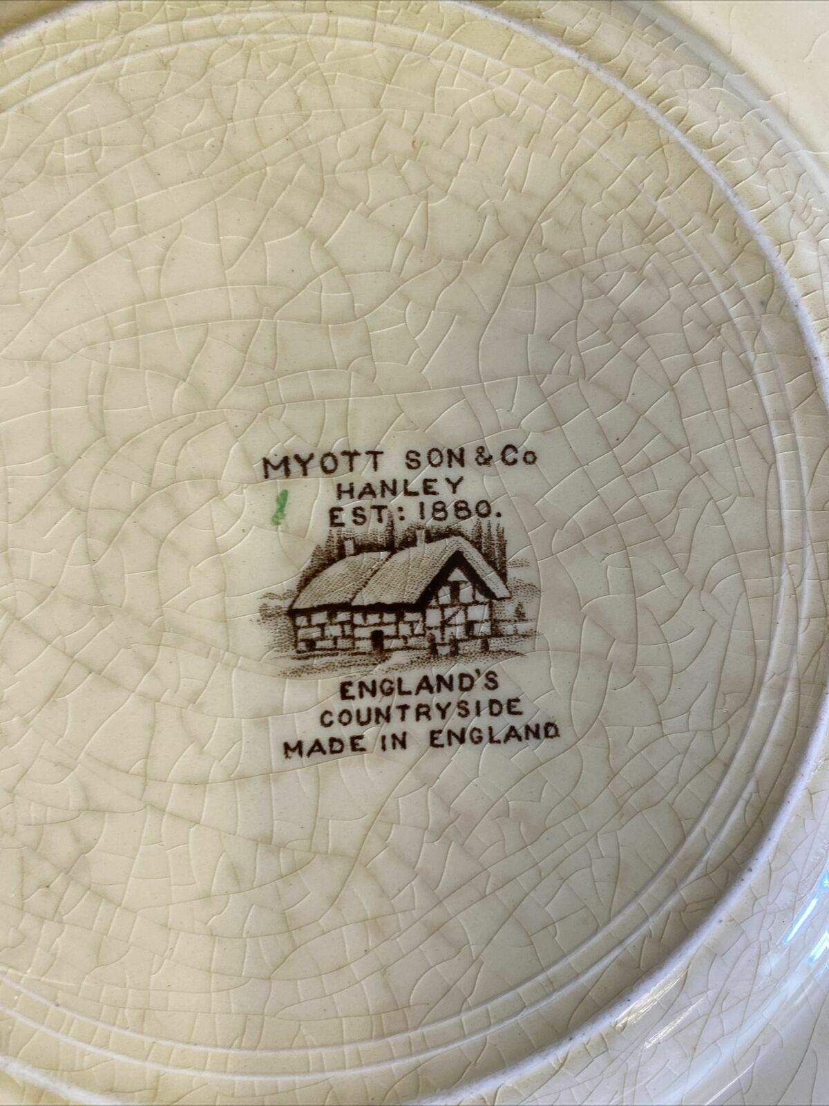 MYOTT Son & Co England's Countryside 2x 23cm Plates Vintage design - (7566)