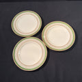 J&G Meakin Westminster design Green & Gold 3 x Side Plates 18cm D.  -(2074)