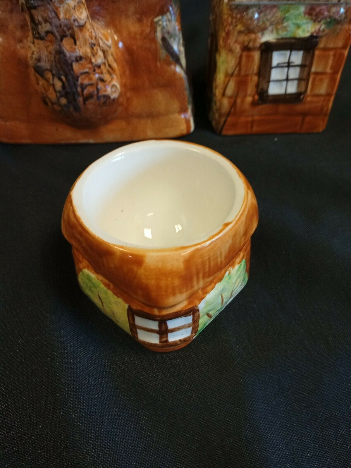 Price Kensington Ye Olde Cottage Teapot, Egg cups, Creamer, Sugar pot - (7901)