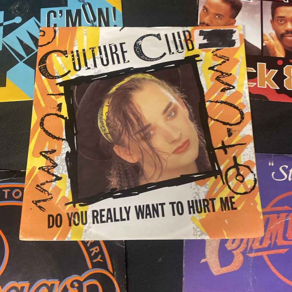 Vinyl Records 7" Singles 5x 80's Culture Club Bronski Beat Commodores Etc (9521