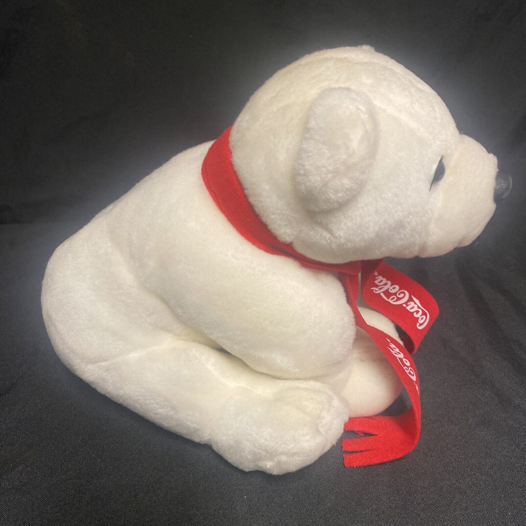 Coca Cola Polar Bear Hard stuffed plush made in Belgium by Hero 10" tall -(9103)