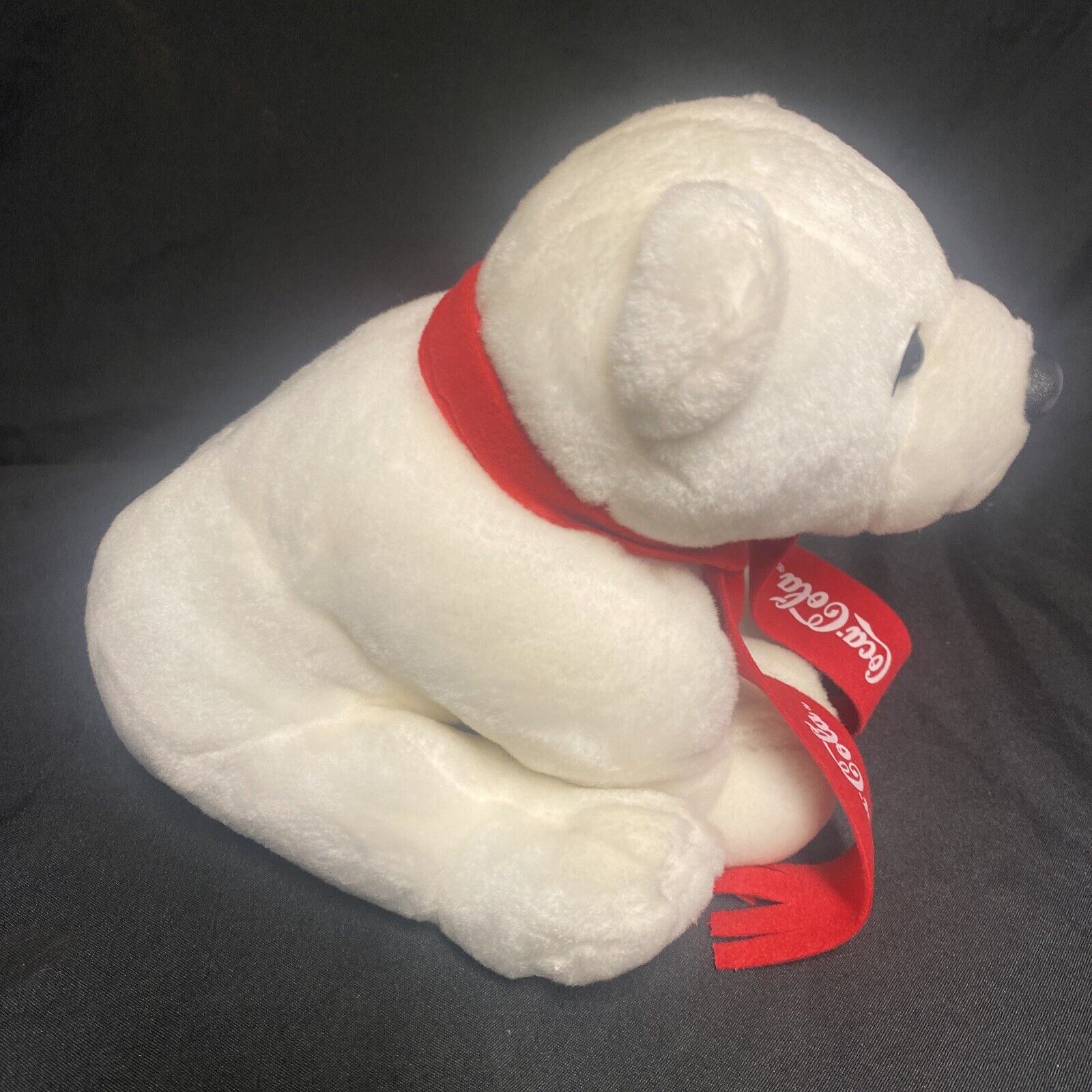 Coca Cola Polar Bear Hard stuffed plush made in Belgium by Hero 10" tall -(9103)