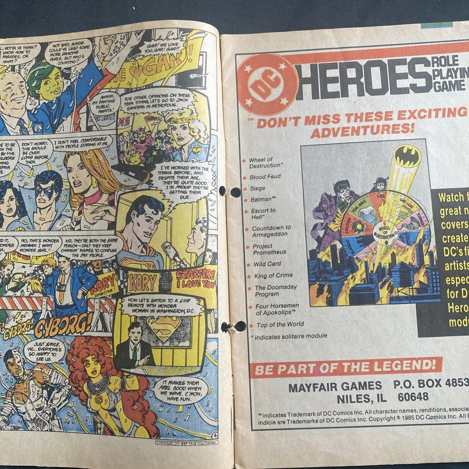 COMIC - DC Comics Tales of TEEN TITANS - May 1986 - Starfire - (8811)