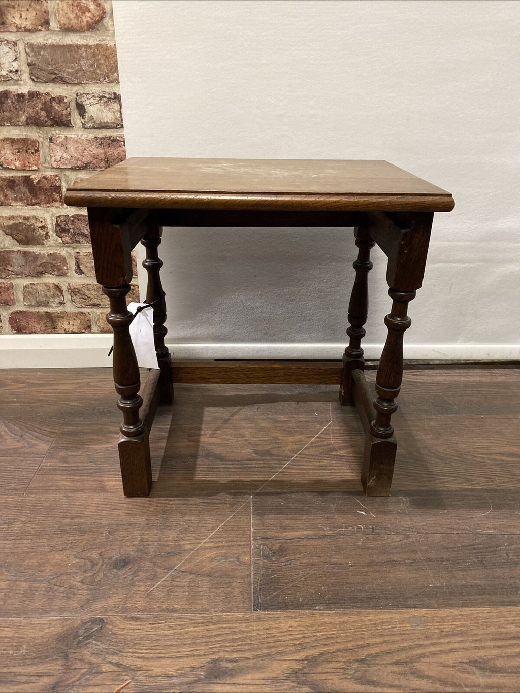 Antique Small Oak Table /  Stool 42cm High (7372)