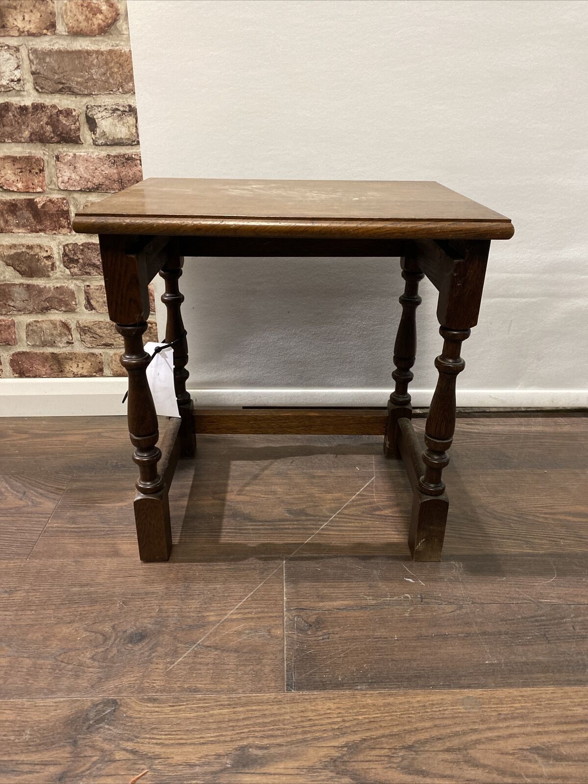 Antique Small Oak Table /  Stool 42cm High (7372)