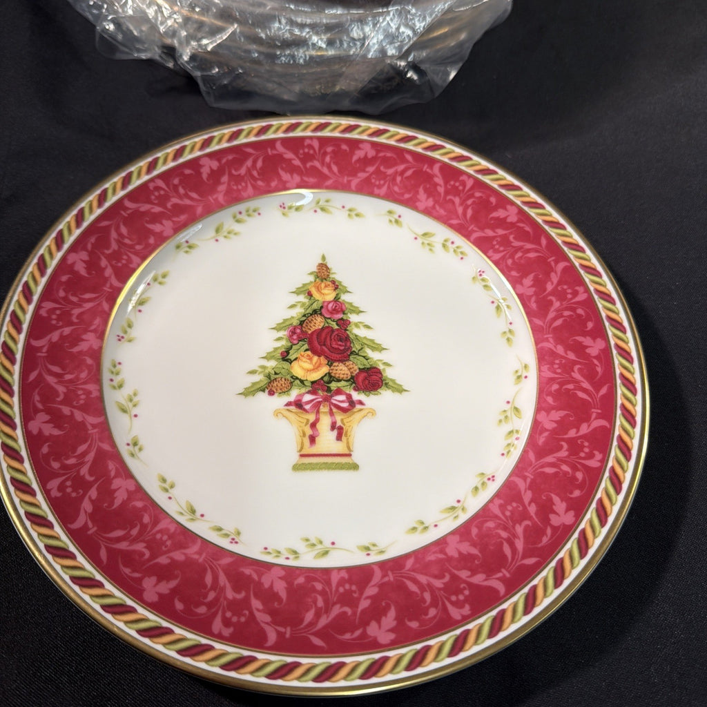 ROYAL ALBERT Old Country Roses Seasons of Colour Christmas Set of 6 Plates 8”