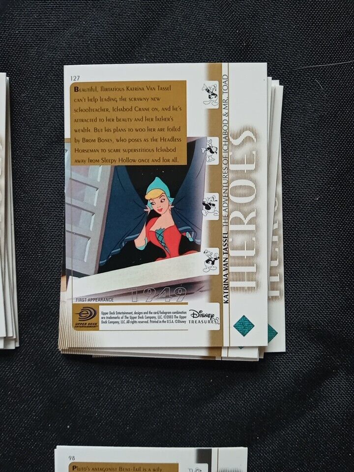Upper Deck 2003 Disney Treasures Series Heroes x33 Trading Cards -(5744)
