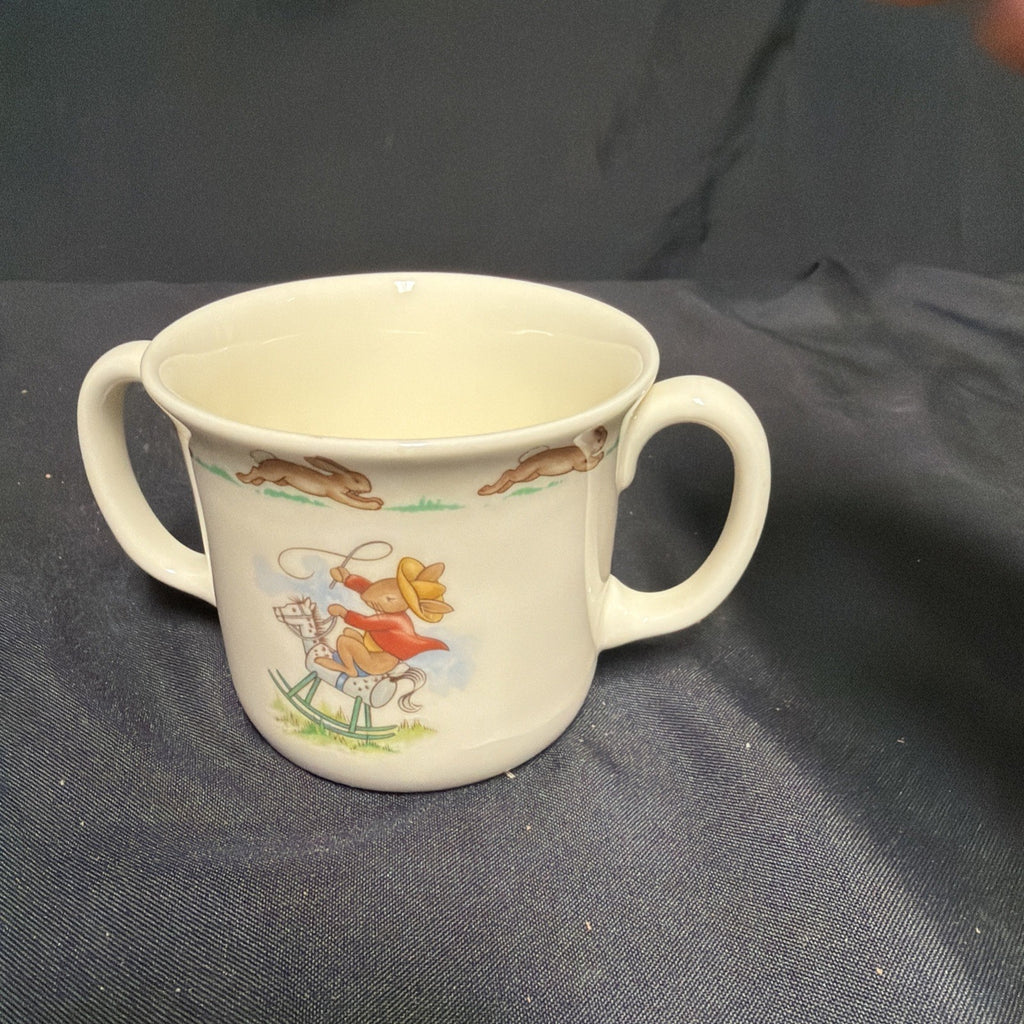 Royal Doulton Bunnykins Two Handled Cup Cowboys & Indians Vintage - (1894)