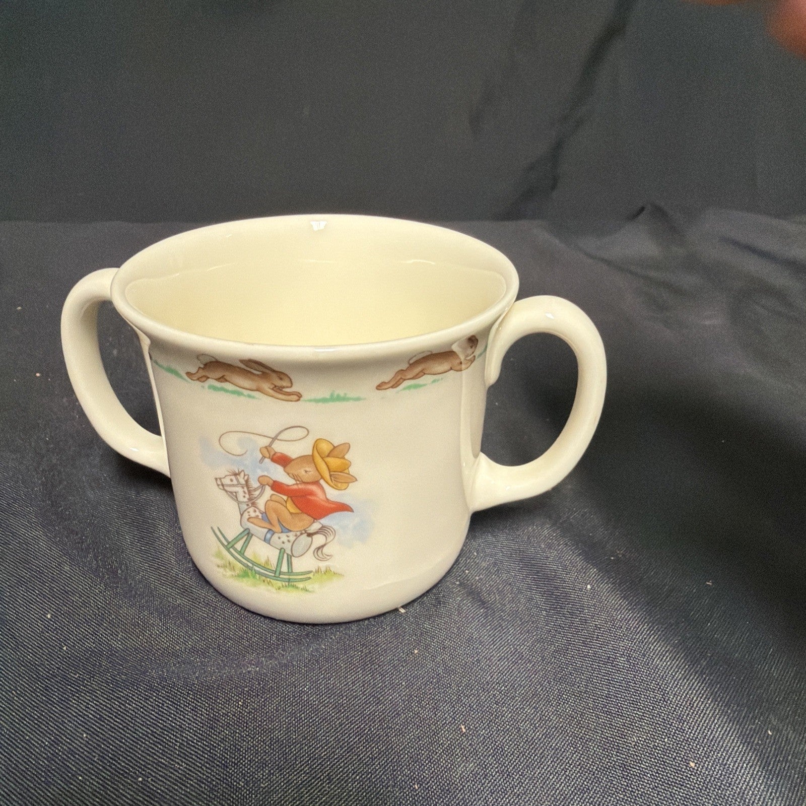 Royal Doulton Bunnykins Two Handled Cup Cowboys & Indians Vintage - (1894)