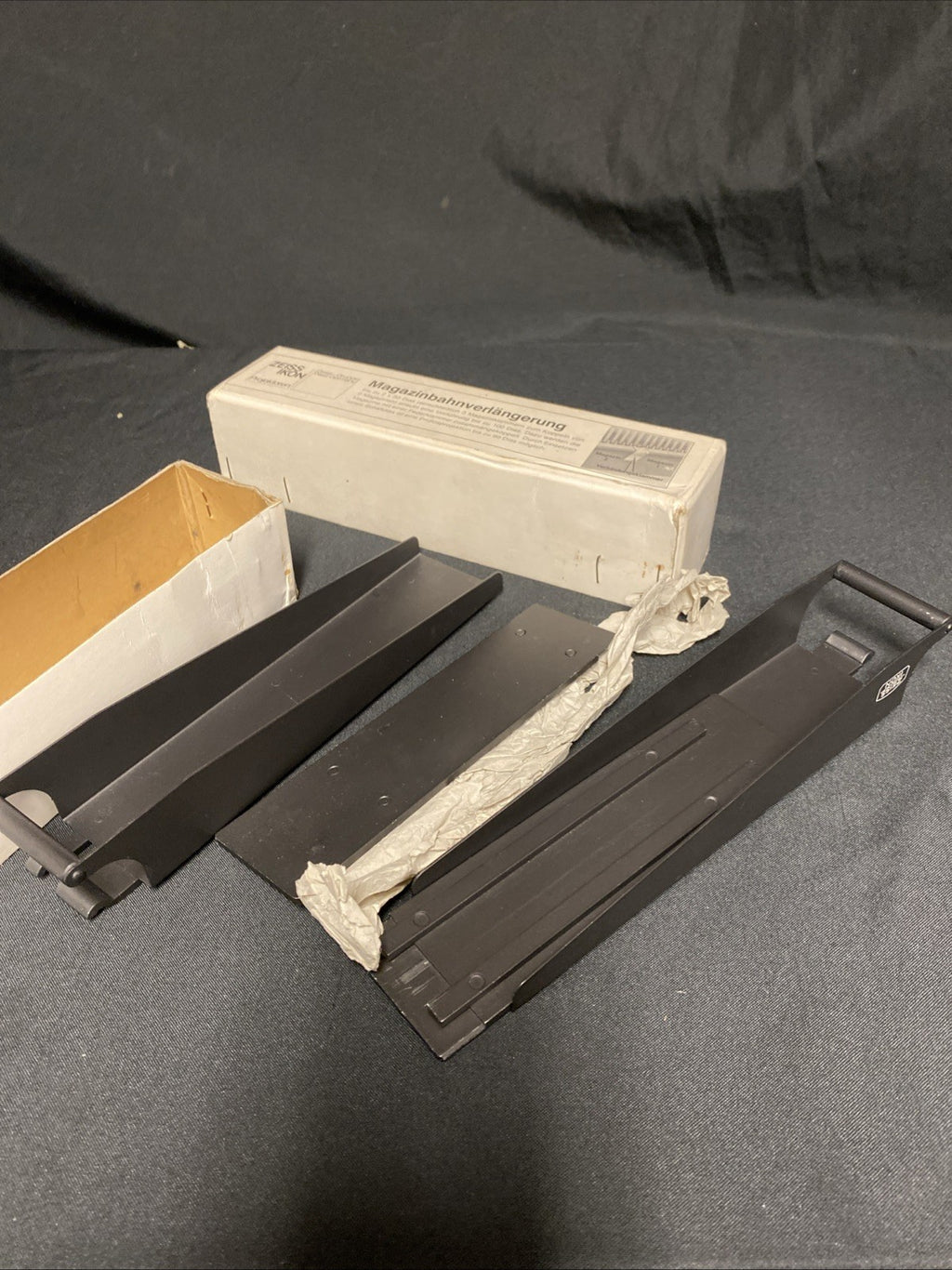 Zeiss Ikon Projector Magazine Extension rails x 2 Vintage West Germany - (1781)