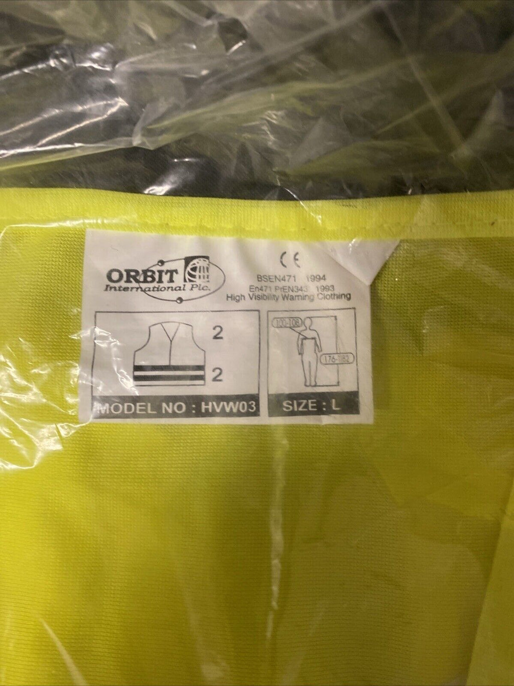 NEW Orbit High Visability Vest / Waistcoat HVW03 Size L Class 2 - (5710)