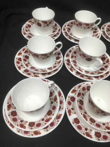 RIDGWAY Carissima 1960's Pure Bone Chine Tea Set 36 pieces - (2793)