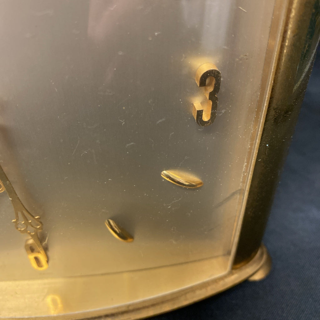 Mappin & Webb Angelus Boxed Clock very heavy brass 1930's Needs Repair -(1733)