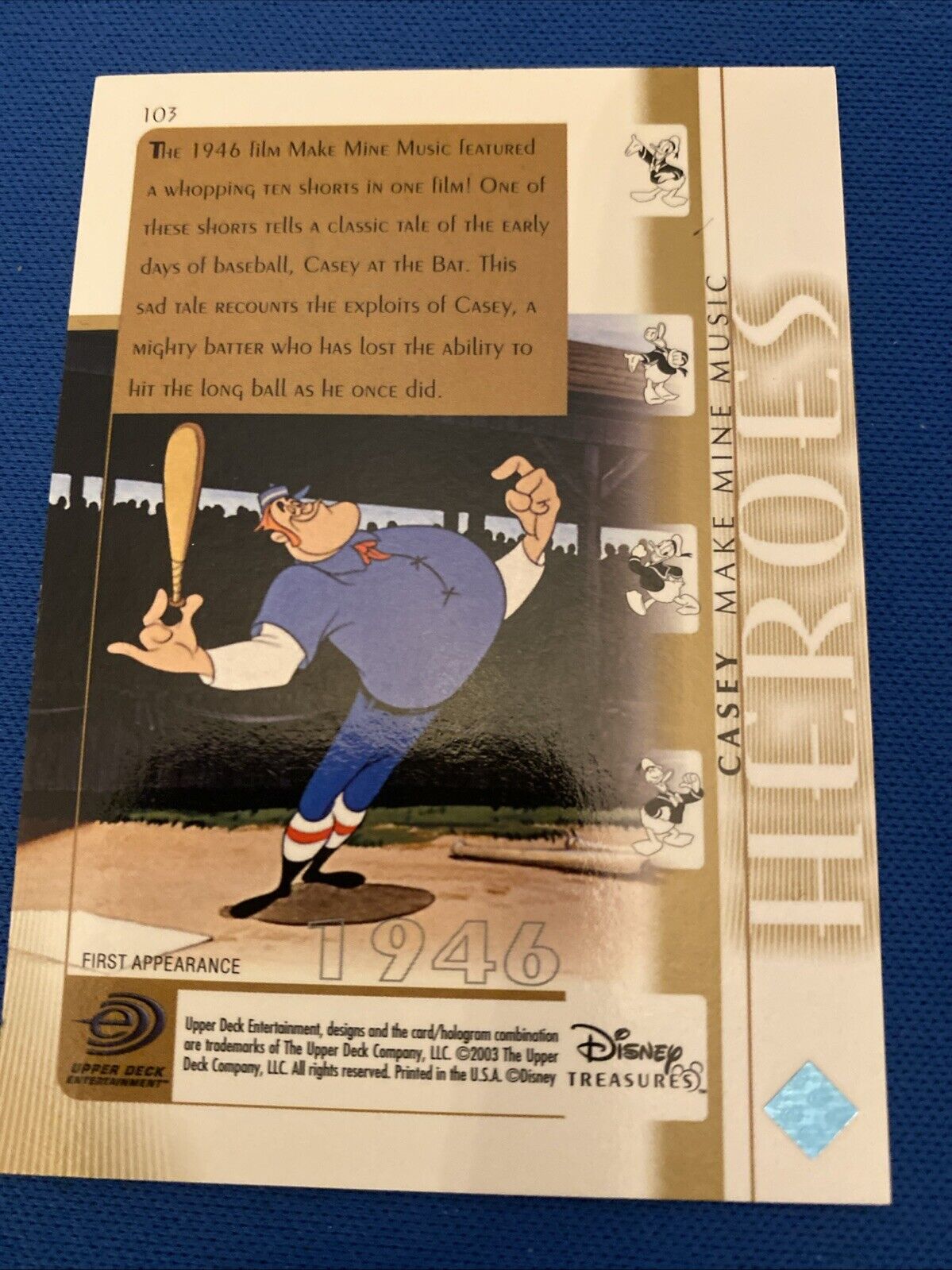Upper Deck 2003 Disney Treasures x8 Trading Cards RARE USA RELEASE (5783)