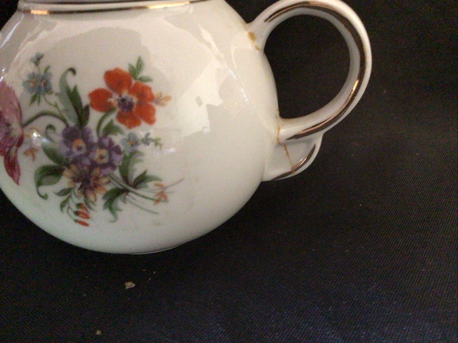 Teapot Collectors Small Ceramic Vintage 8cm Chinese Style - (8375)