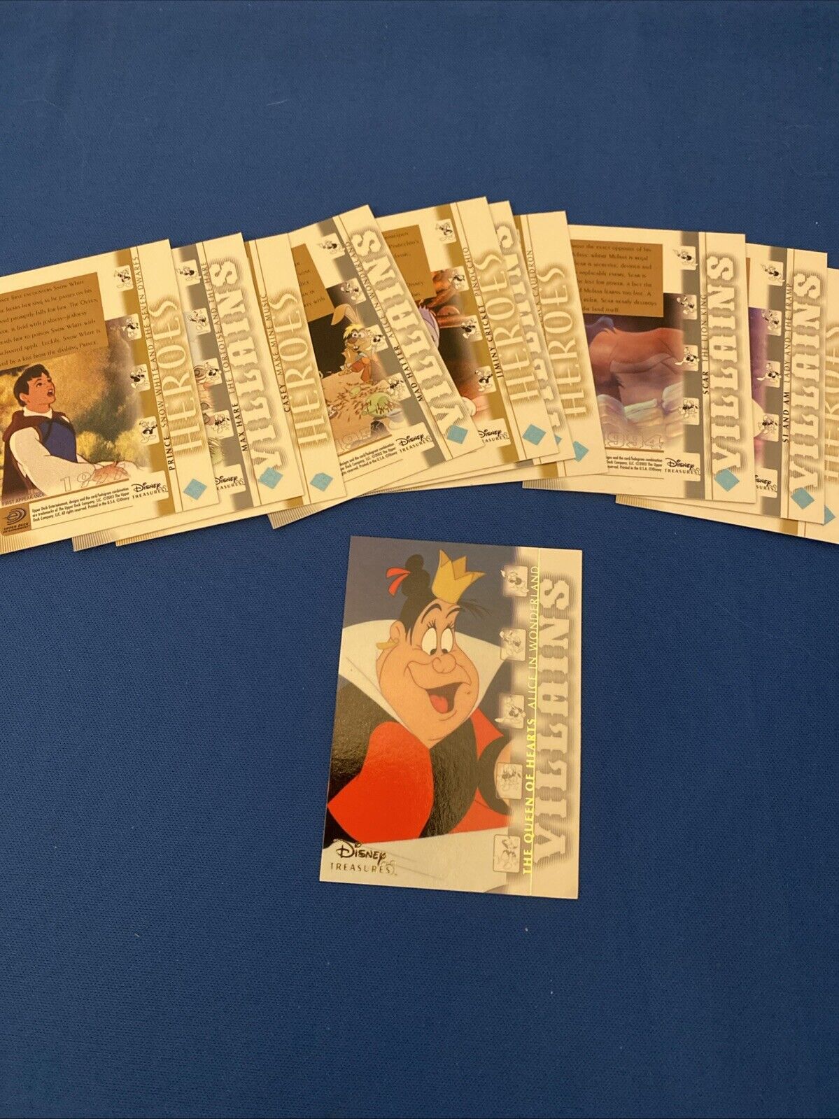 Upper Deck 2003 Disney Treasures Series Villians/Heroes x11 Trading Cards (5750)