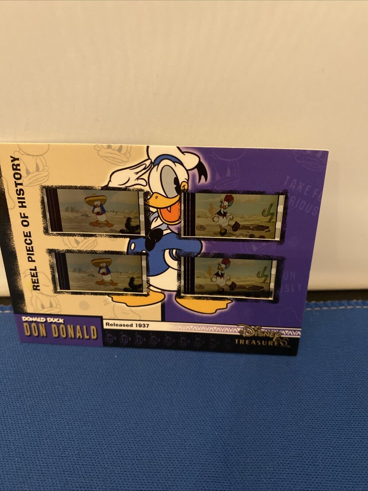2003 Upper Deck Disney Treasures Don Donald 4 cell Reel Piece Card PH21 (5781)
