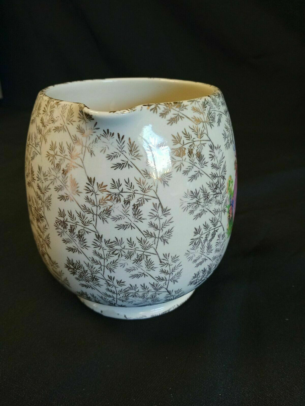 Vintage Jug Sadler Pinkie Crinoline Lady Gilded 12cm Tall - (7889)