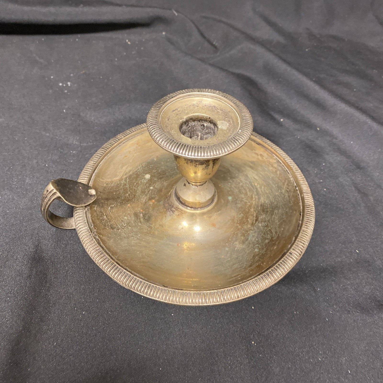 Victorian late 1800's Candle Holder Atkin Brothers HA EA FA Silver Plate - (1710)