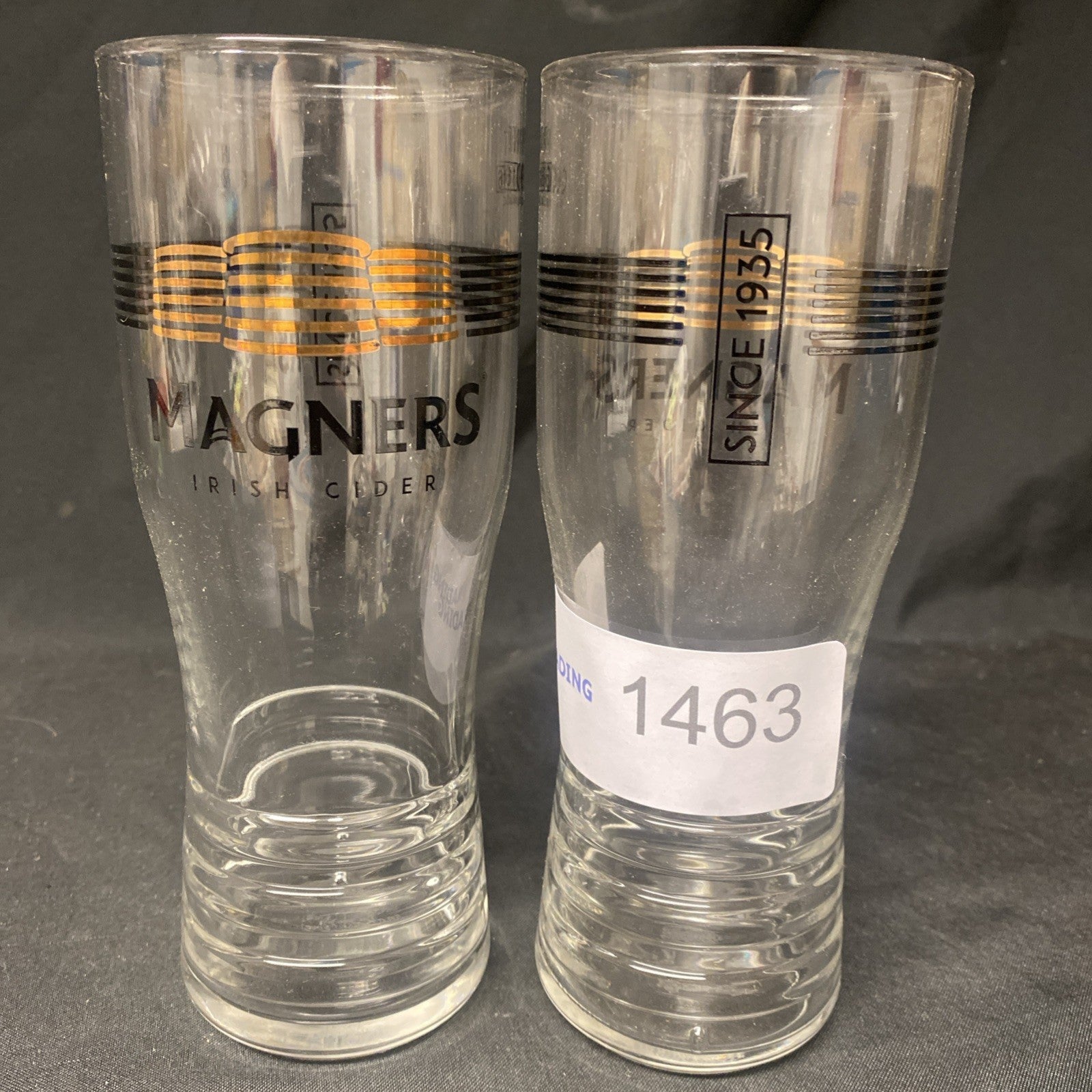 2X Magners Cider pint Glass Drinks Home Bar Pub Party (1463)