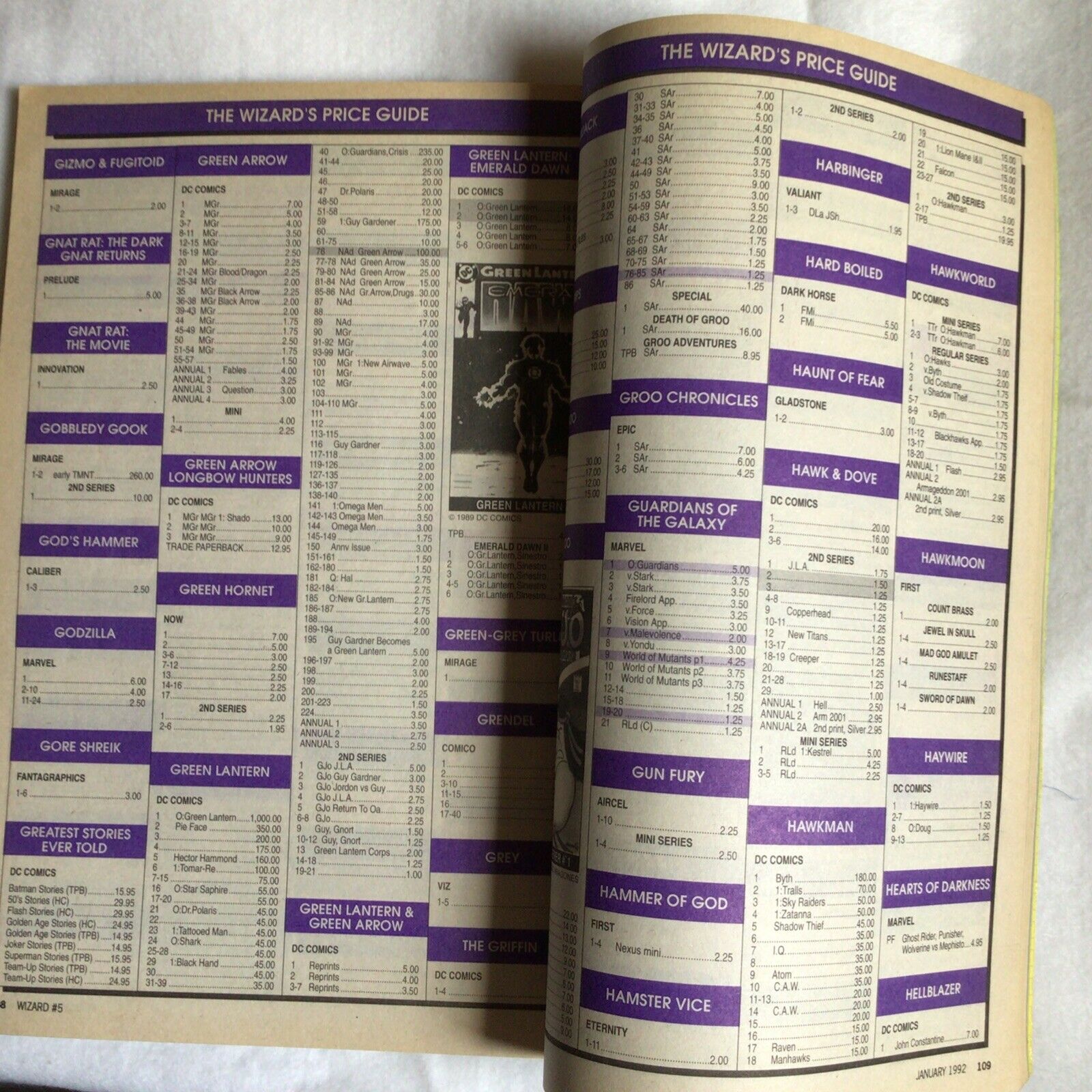 WIZARD Comic Collectors book and price guide No 5 January 1992 - (8897)
